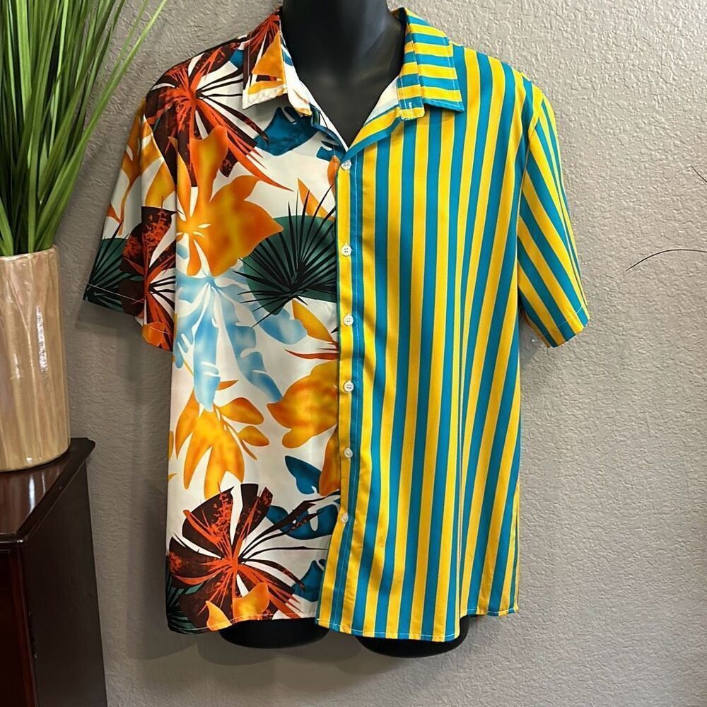 MS10 ChArmkp R men’s button-down, casual top size large